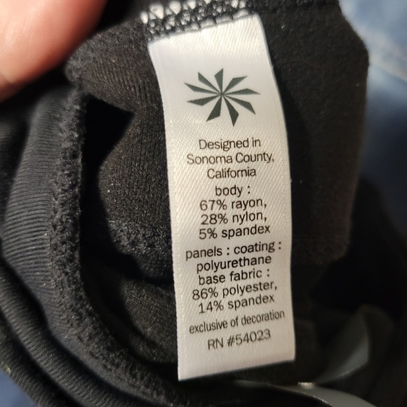 Athleta Ponte Knit Moto Legging Faux Leather Zip Black Hi Rise Waist Small - Picture 9 of 9